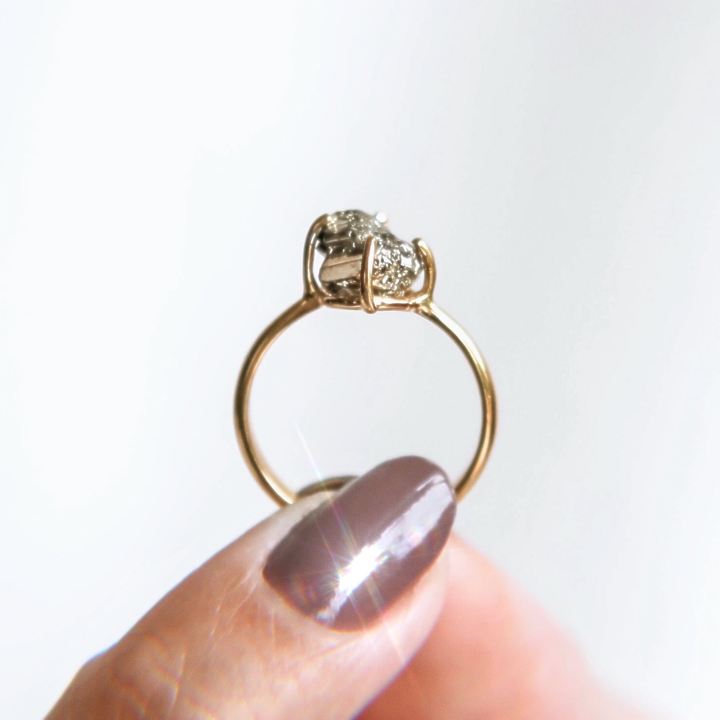 Pyrite Ring - 14K Gold Vermeil
