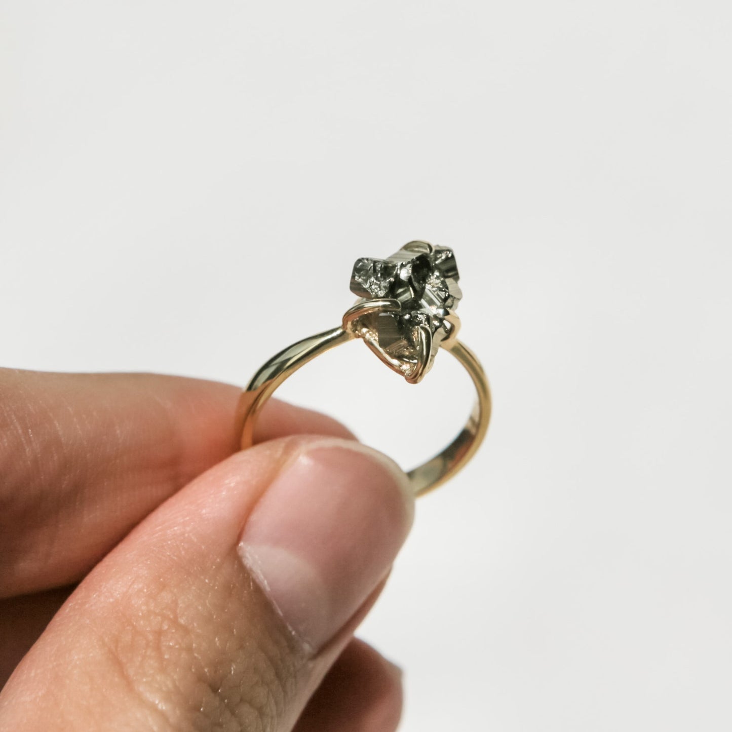 Pyrite Ring - 14K Gold Vermeil