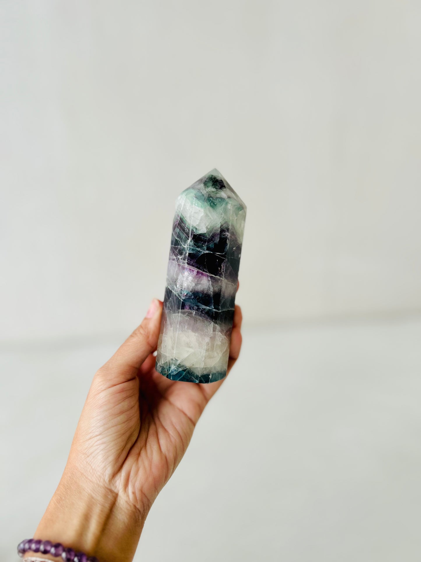 Rainbow Fluorite Tower L (12cm)