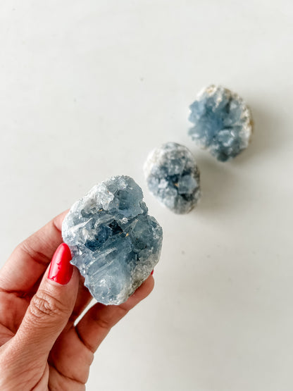 Celestite Cluster XS