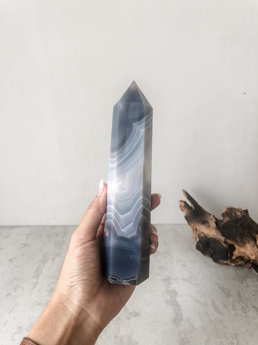 Botswana Agate Tower L (17.5cm)