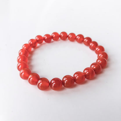 Crystal Beads Bracelet - Carnelian
