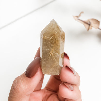 Gold Rutilated Quartz Mini Point