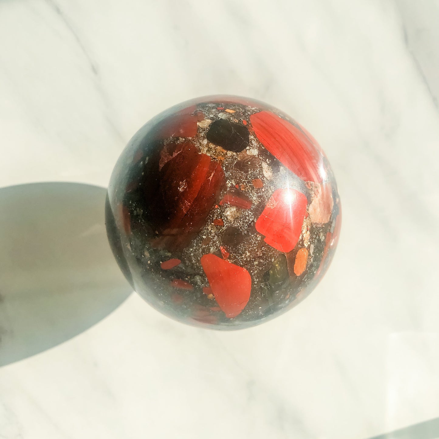African Bloodstone Sphere (488g)