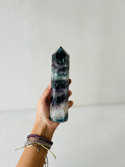 Rainbow Fluorite Tower L (17.5cm)