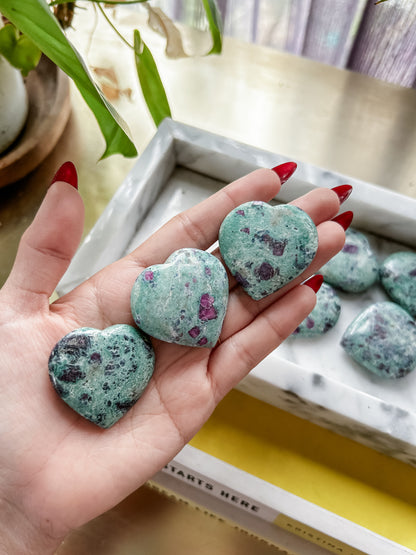 Ruby Fuchsite Heart