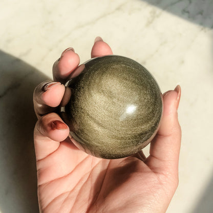 Gold Sheen Obsidian Sphere (6cm)