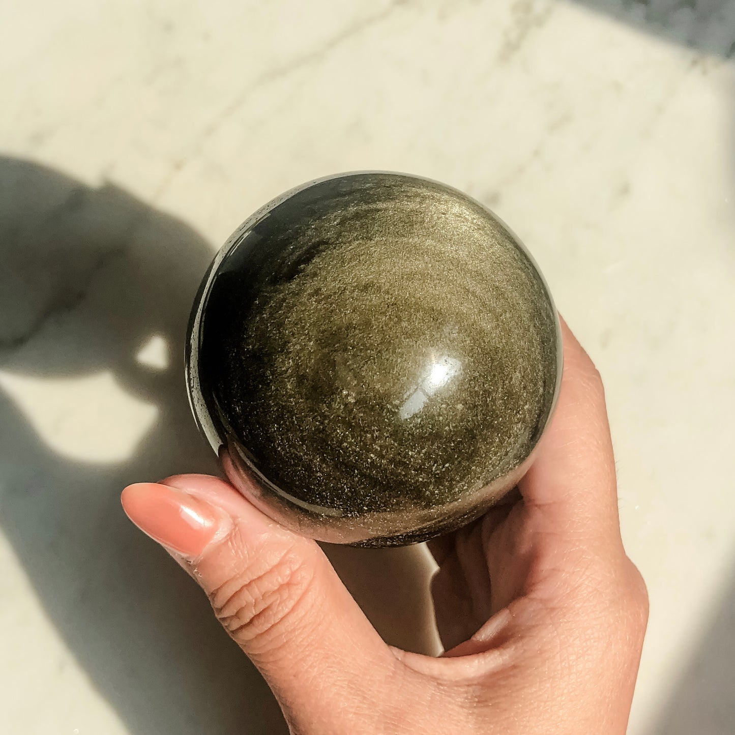 Gold Sheen Obsidian Sphere (6cm)