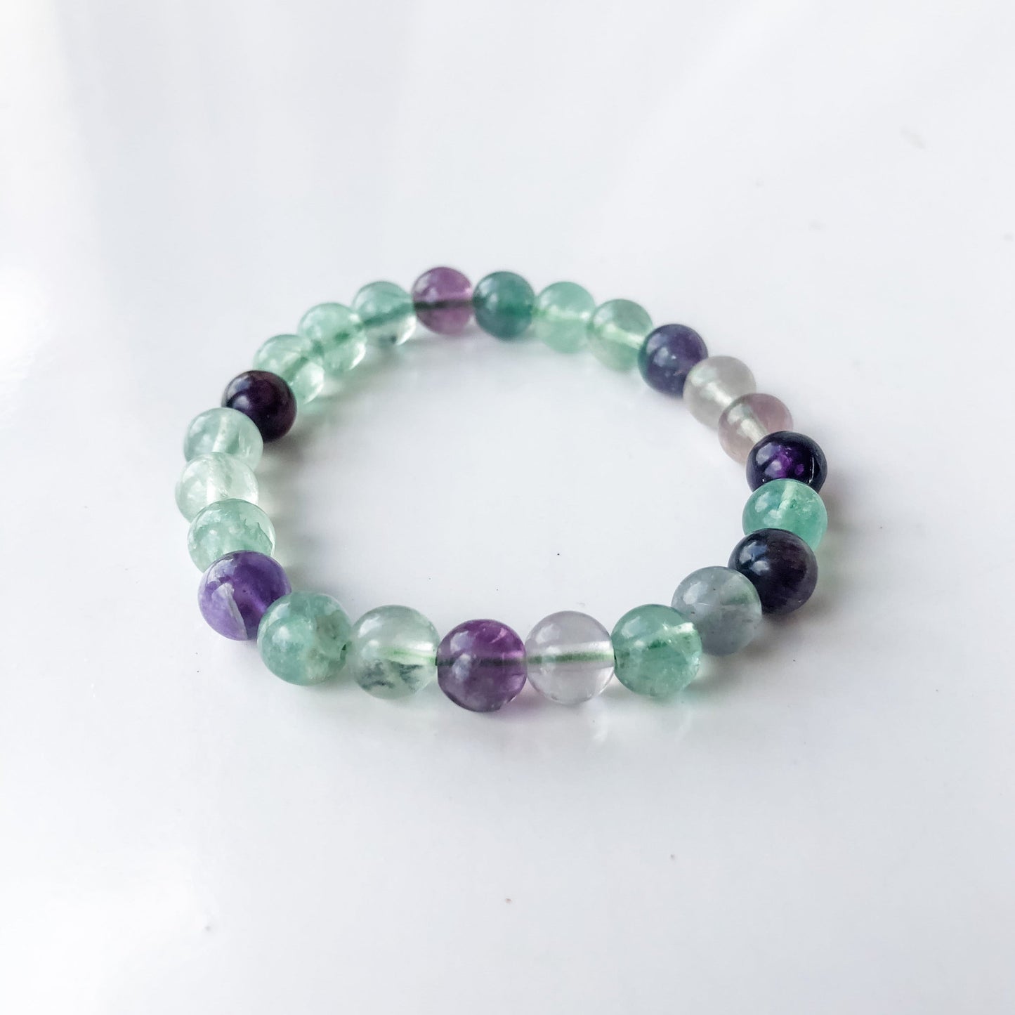 Crystal Beads Bracelet - Fluorite