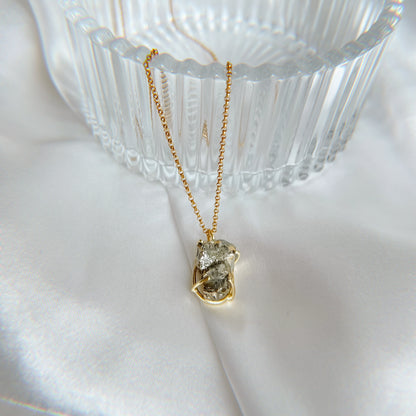 Pyrite Necklace - 14K Gold Vermeil